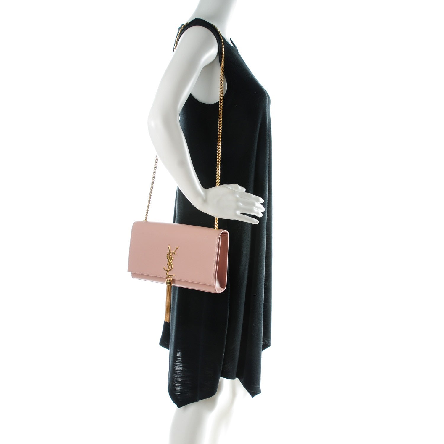 Saint Laurent Smooth Calfskin Medium Classic Monogram Kate Tassel Satchel Pink 2 of 7