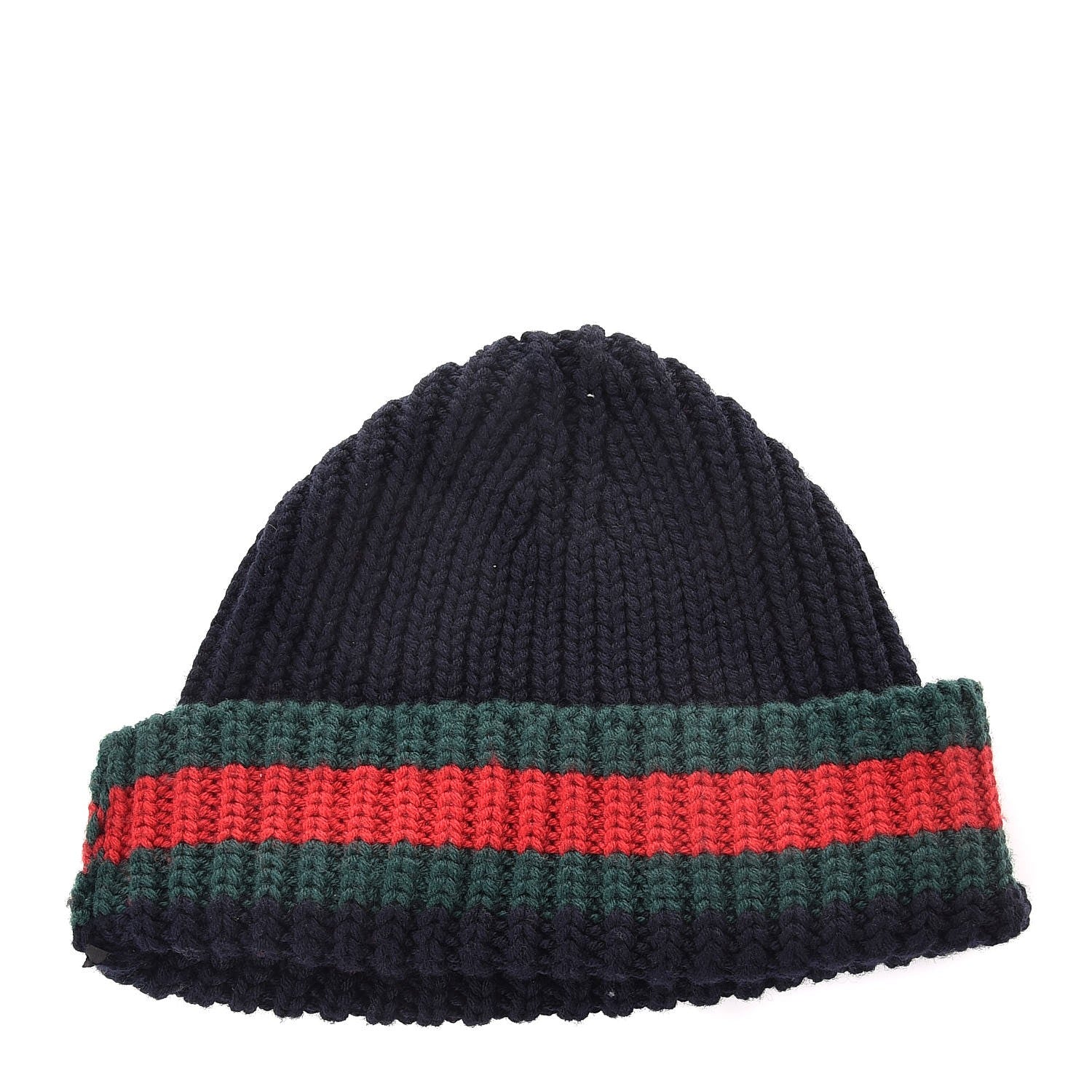 Gucci Wool Web Beanie Hat Navy 4 of 4
