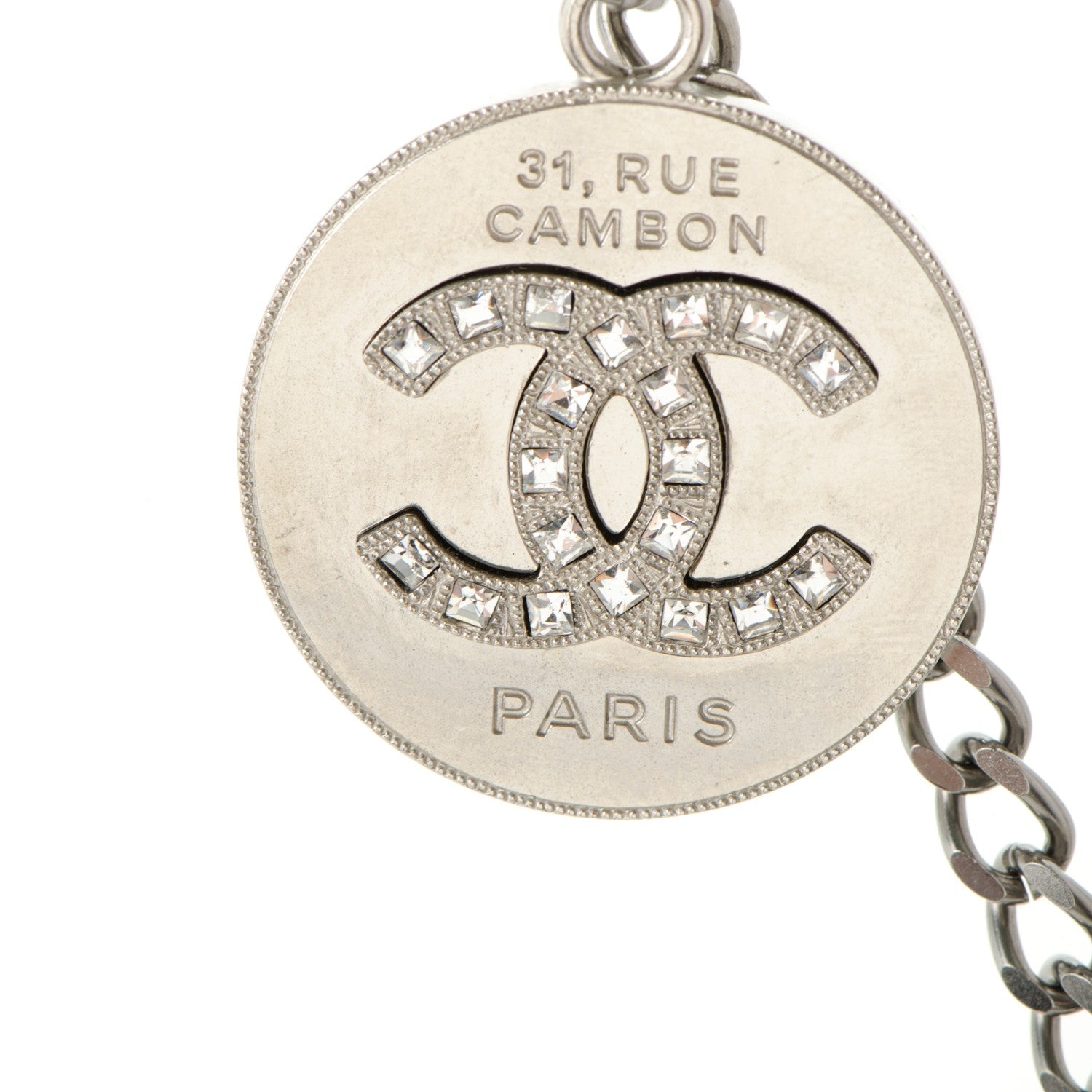 Chanel Crystal CC Whistle Pendant Necklace 4 of 6