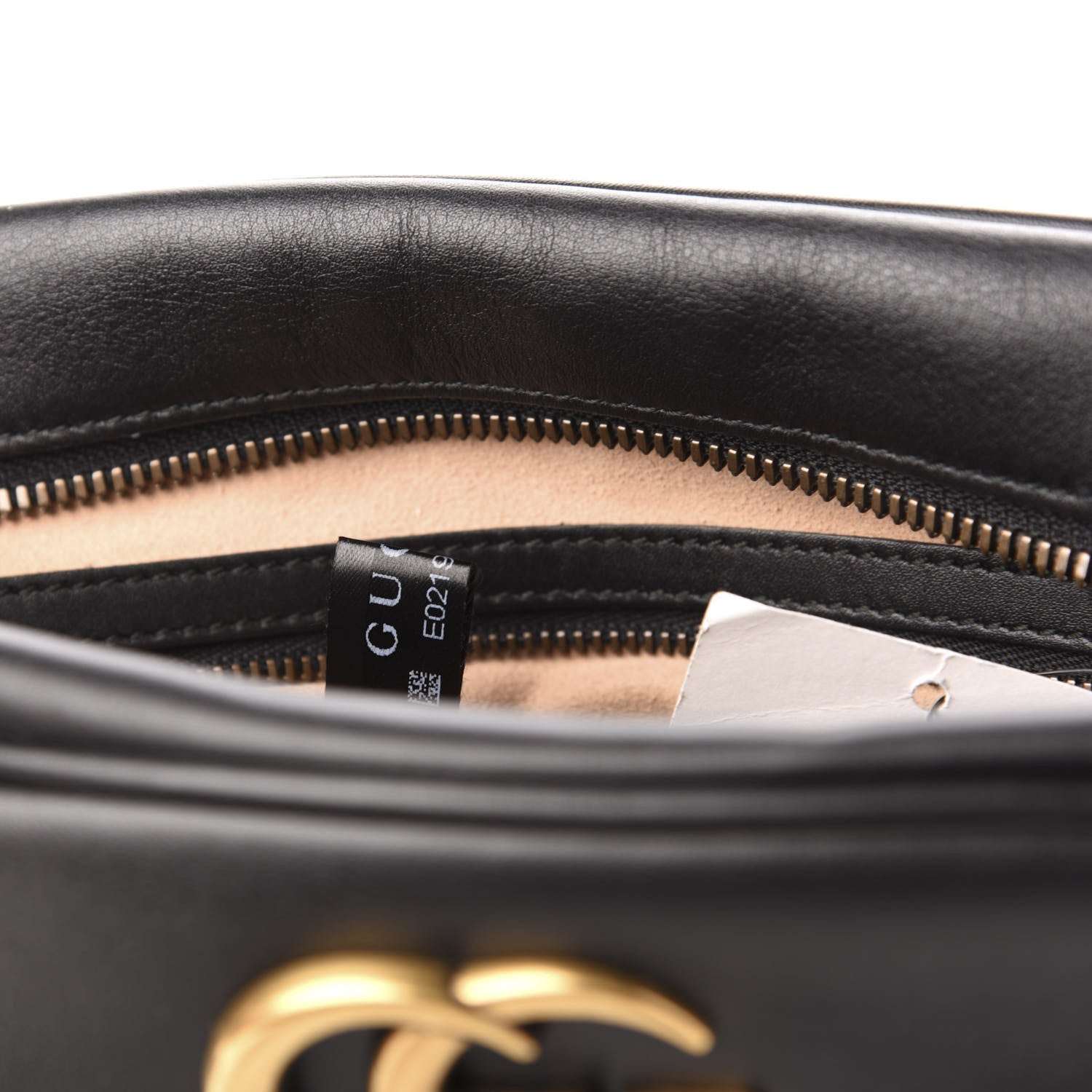 Gucci Calfskin Matelasse Medium GG Marmont Chain Shoulder Bag Black 8 of 11