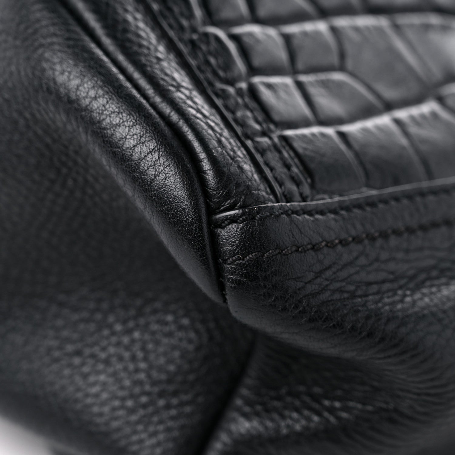 Givenchy Calfskin Crocodile Embossed Small Pandora Black 8 of 14
