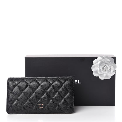 Chanel Caviar Quilted Yen Wallet Black 15 of 15
