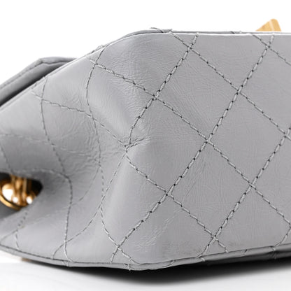 Chanel Aged Calfskin Quilted 2.55 Reissue Mini Flap Grey 9 of 11