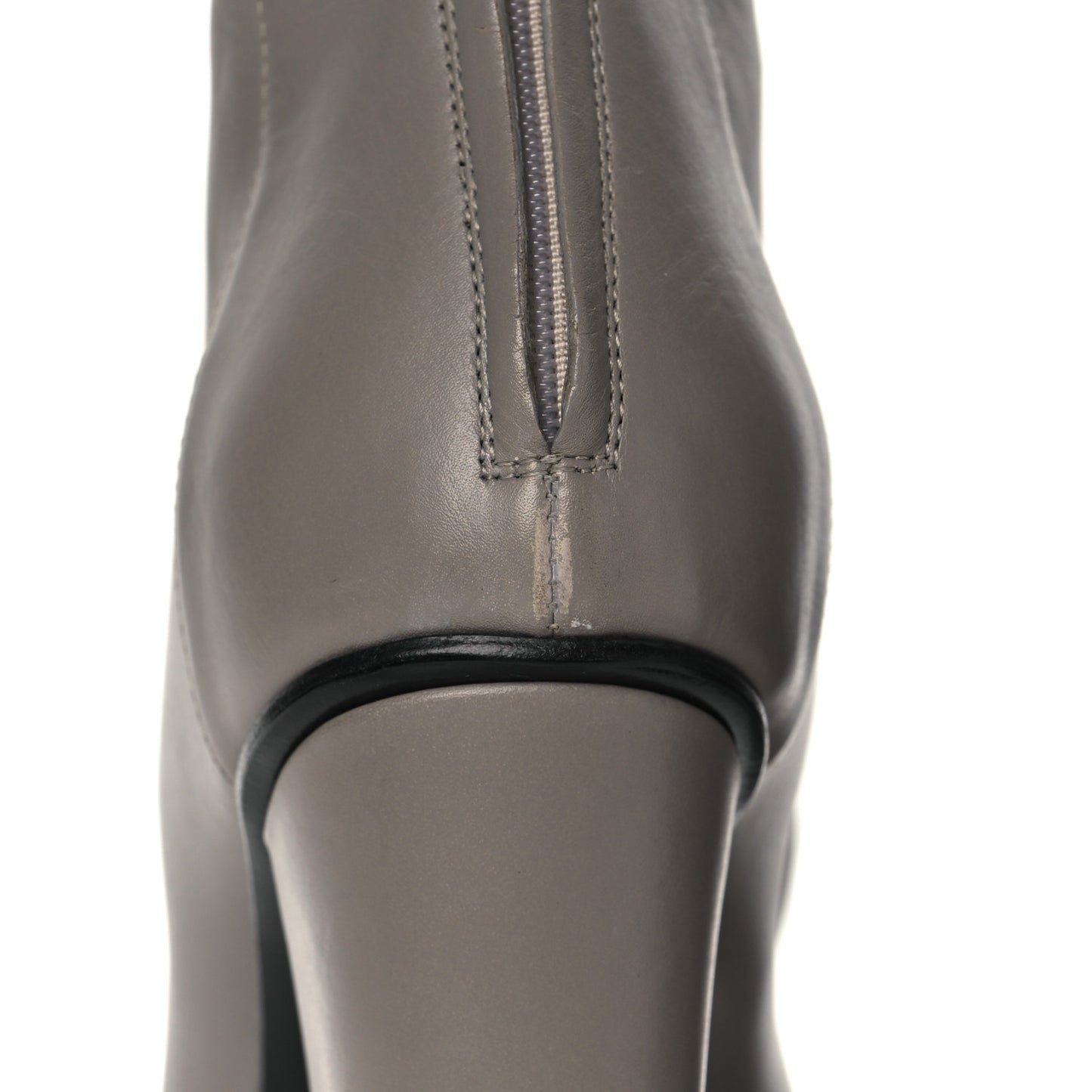Calfskin Twiggy Horsebit Boot 39 Storm Grey