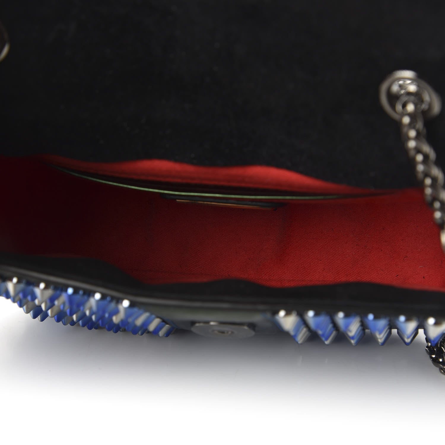 Christian Louboutin Patent Scarabe Spikes Sweety Charity Crossbody Bag Ocean Amazon 5 of 9