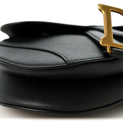 Christian Dior Grained Calfskin Mini Saddle Bag Black 9 of 10