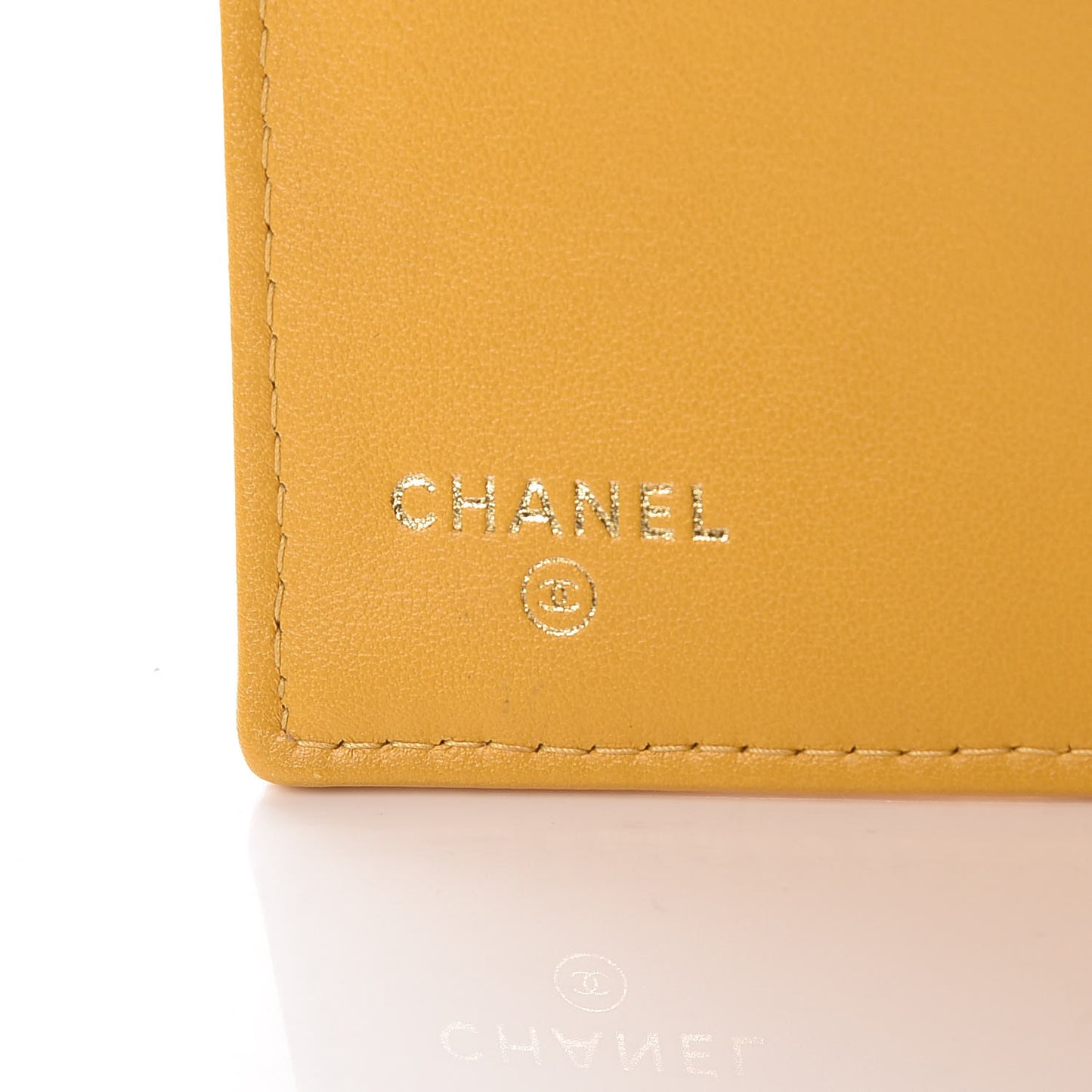 Caviar Quilted Medium Flap Wallet Yellow