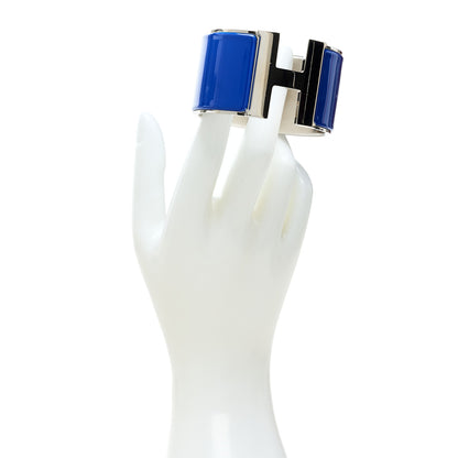 Hermes Enamel Extra Wide Clic Clac H Bracelet GM Bleu Electrique 2 of 4