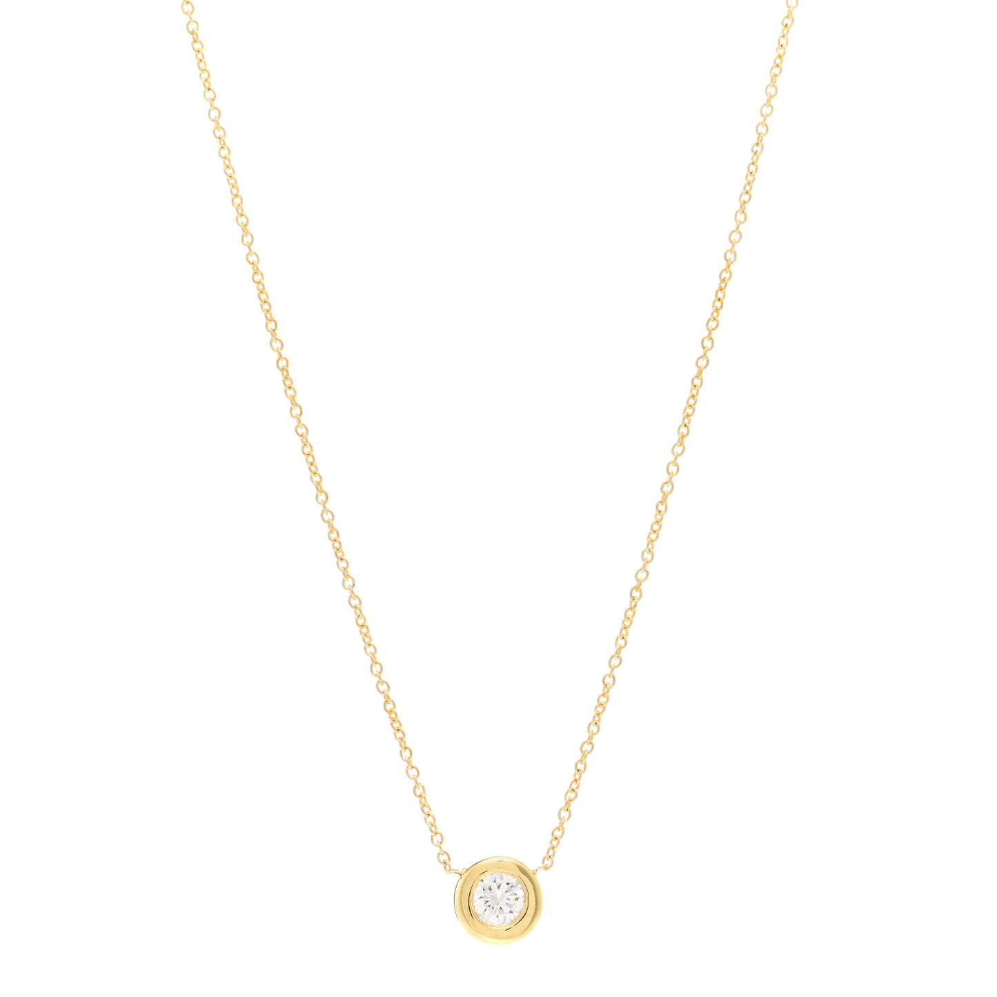 18K Yellow Gold Diamond .24ct Diamonds By The Inch Necklace