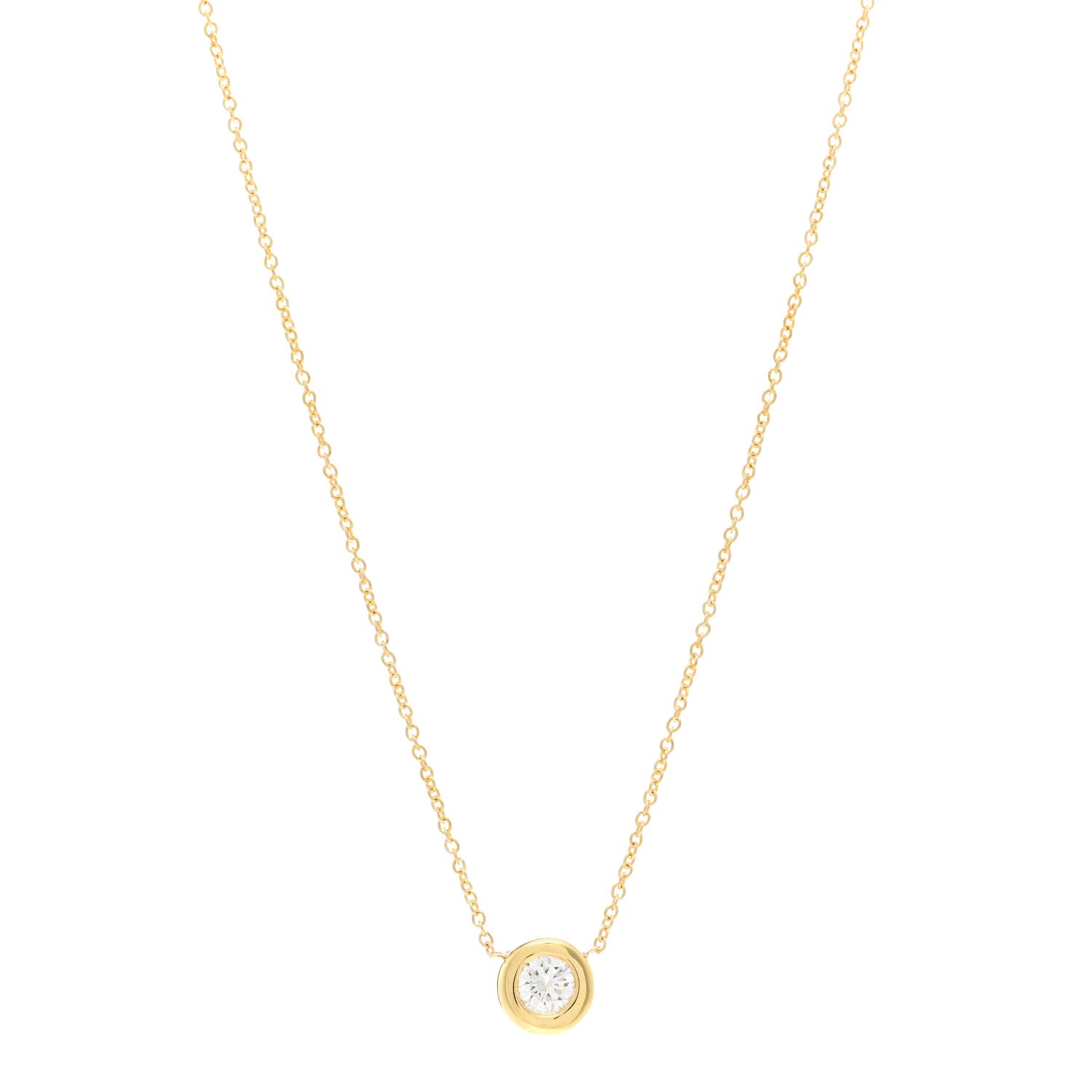 Roberto Coin 18K Yellow Gold Diamond .24ct Diamonds By The Inch Necklace 1 of 4