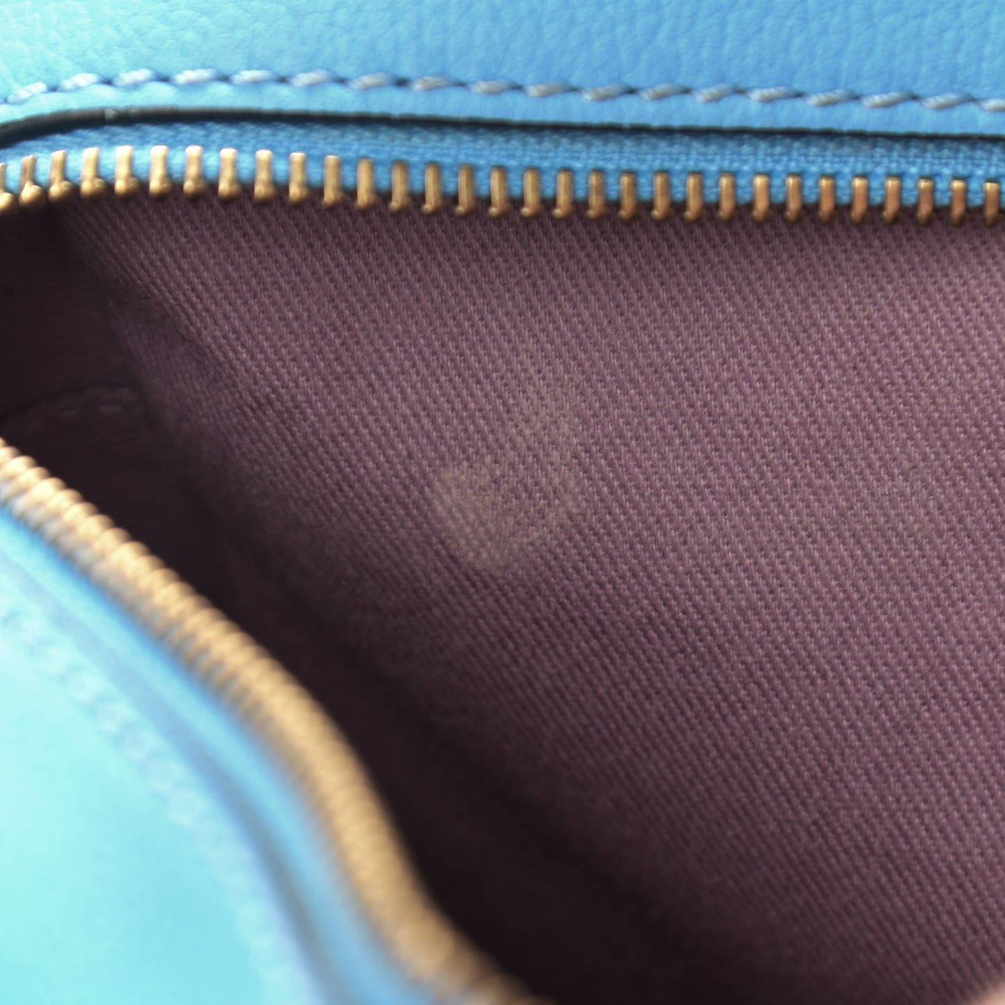 Grained Calfskin Medusa Camera Bag Blue