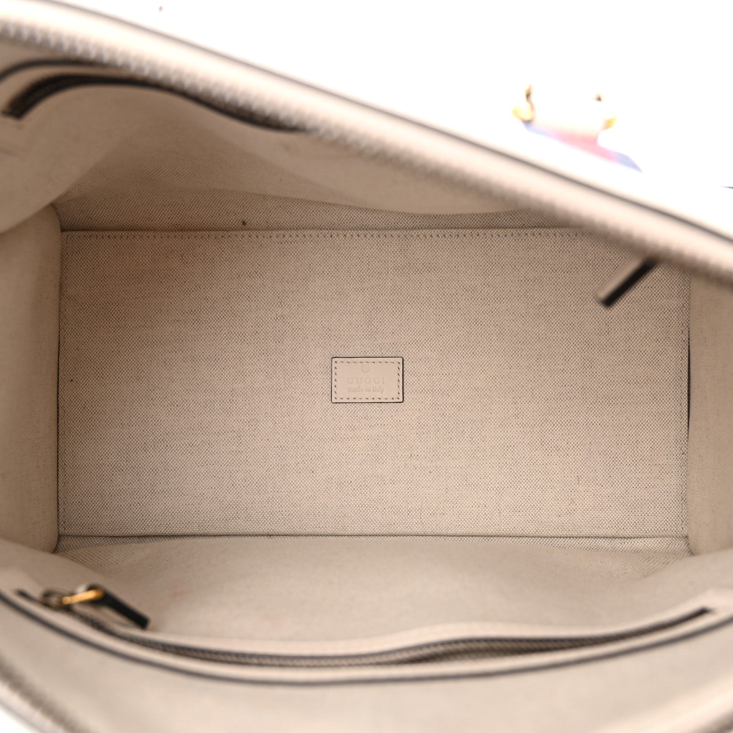 Gucci Koi Calfskin Medium Bauletto Duffle Top Handle Bag White 5 of 10