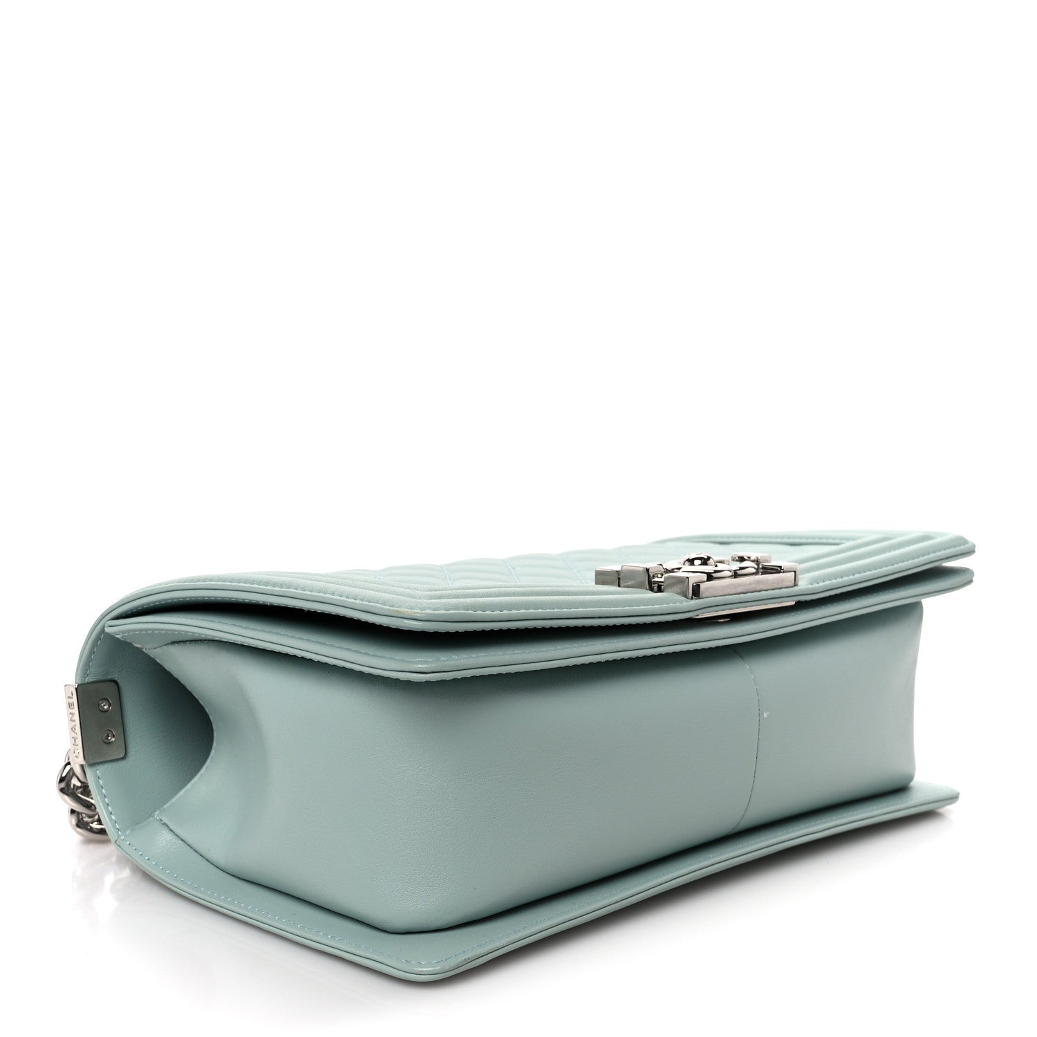 Chanel Calfskin Quilted Medium Boy Flap Light Blue 4 of 11