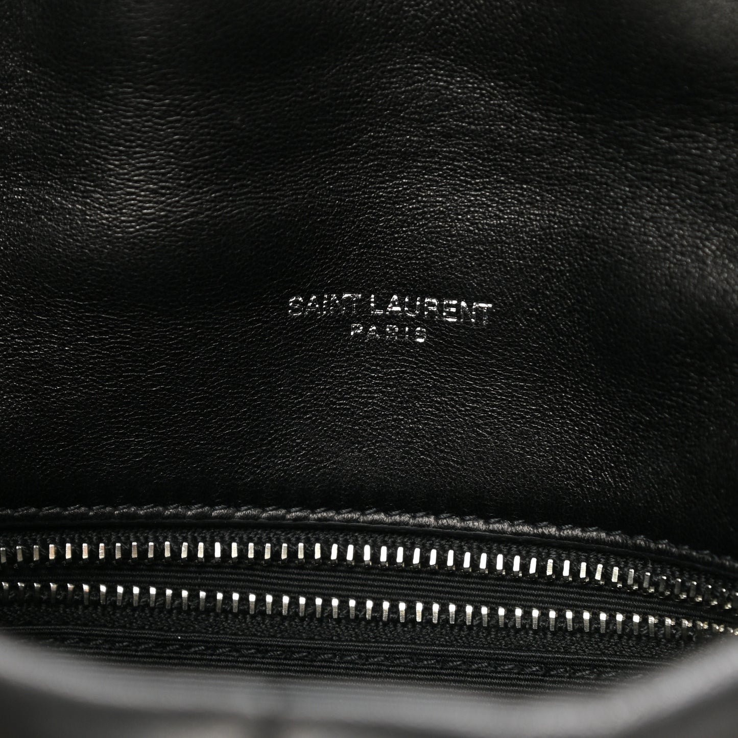 Lambskin Quilted Toy Loulou Puffer Monogram Chain Satchel Black