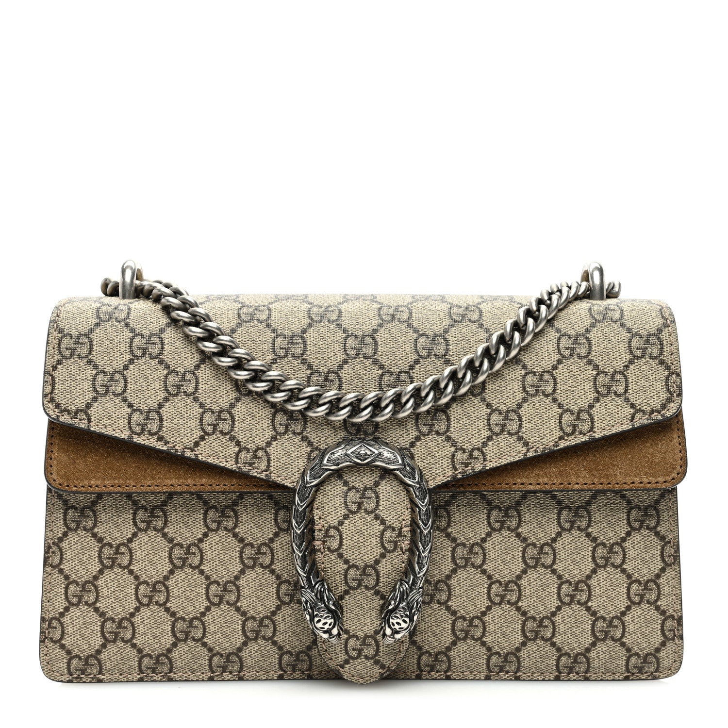 Gucci GG Supreme Monogram Small Dionysus Shoulder Bag Taupe 1 of 13