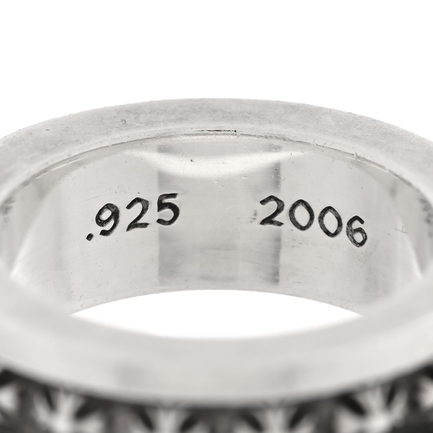 Sterling Silver Maltese Cross Band Ring 55 7.25