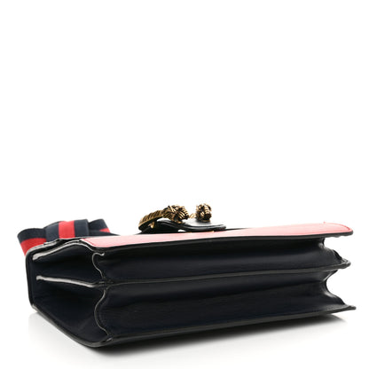 Gucci Moon Calfskin Bamboo Web Medium Dionysus Top Handle Bag Blue Emerald Hibiscus Red 4 of 14