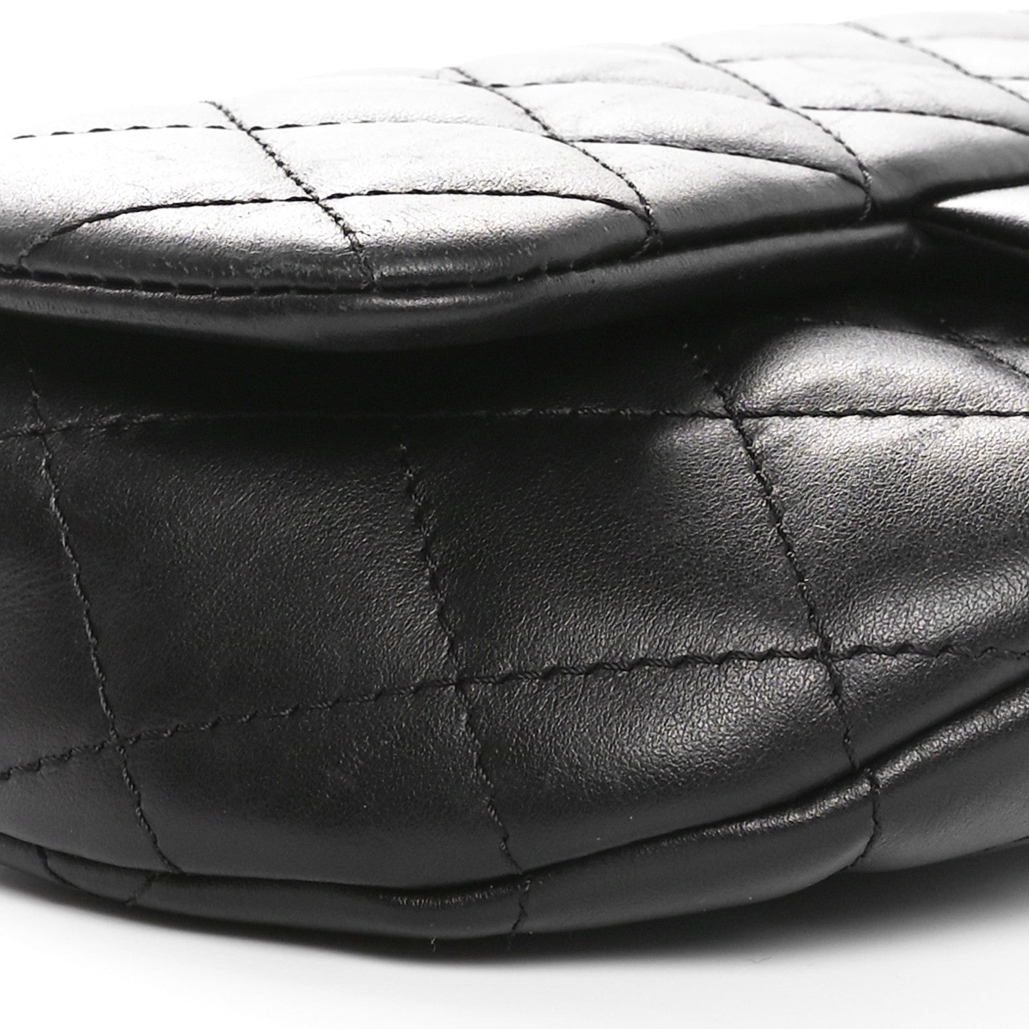 Chanel Calfskin Quilted CC Uniform Flap Belt Bag Black 11 of 11