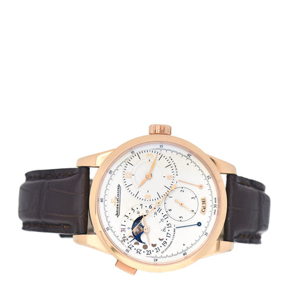 Jaeger-LeCoultre 18K Rose Gold Alligator 40.5mm Duometre Quantieme Lunaire Manual Winding Watch Q6042421 2 of 4