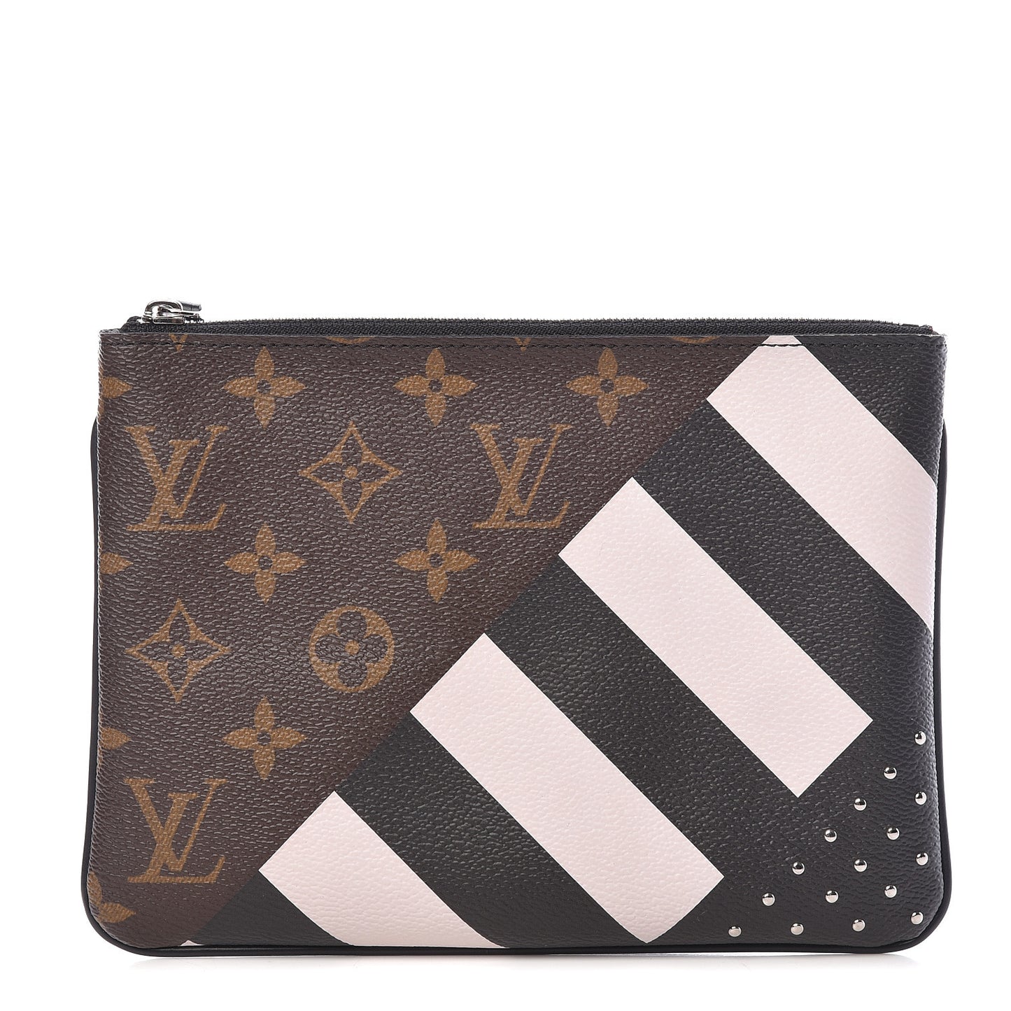 Monogram Stripes Pochette Plate PM