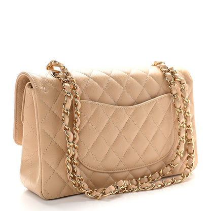 Chanel Caviar Quilted Medium Double Flap Beige 3 of 9