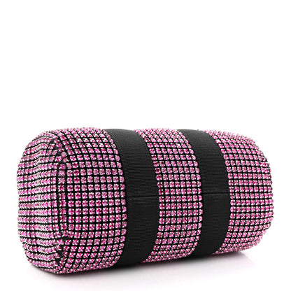 Alexander Wang Mesh Crystal Rhinestone Mini Cruiser Duffle Pink 4 of 9