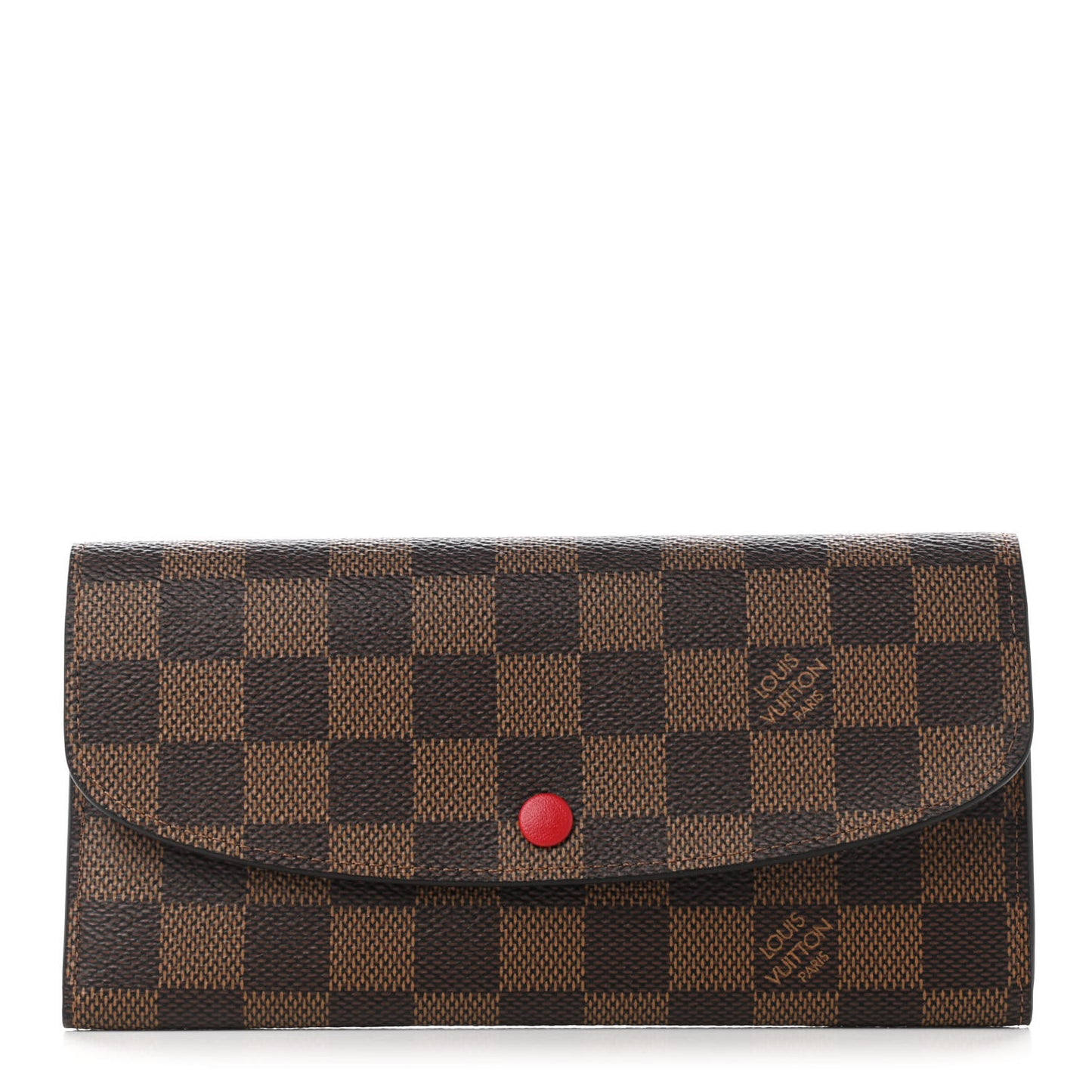 Damier Ebene Emilie Wallet Red