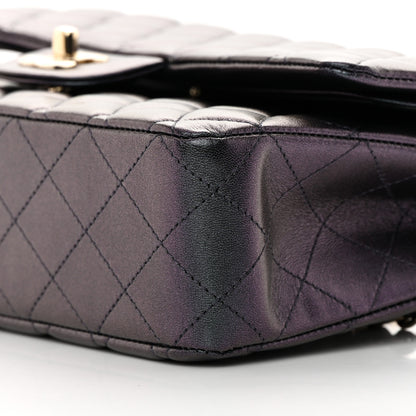 Chanel Iridescent Lambskin Quilted Medium Double Flap Black 10 of 13
