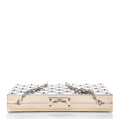 Valentino Garavani Swarovski Crystal Minaudiere Box Clutch Black 7 of 7