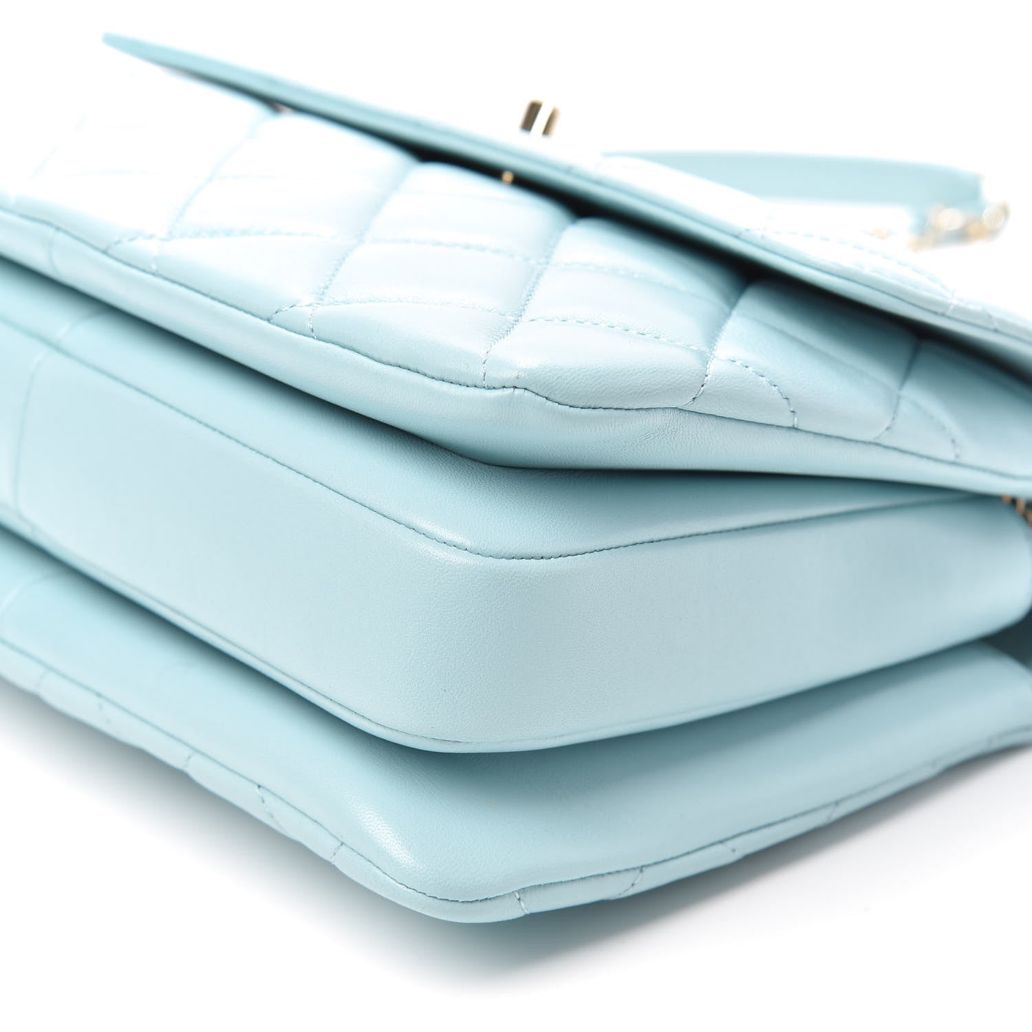 Chanel Lambskin Quilted Small Trendy CC Flap Dual Handle Bag Light Blue 10 of 10