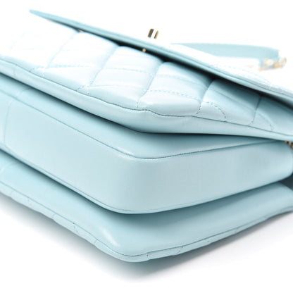 Chanel Lambskin Quilted Small Trendy CC Flap Dual Handle Bag Light Blue 10 of 10