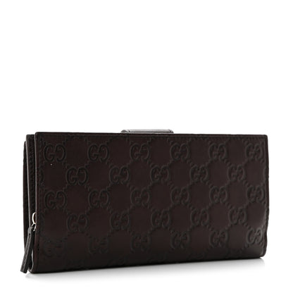 Gucci Guccissima Abbey Continental Wallet Chocolate 3 of 10