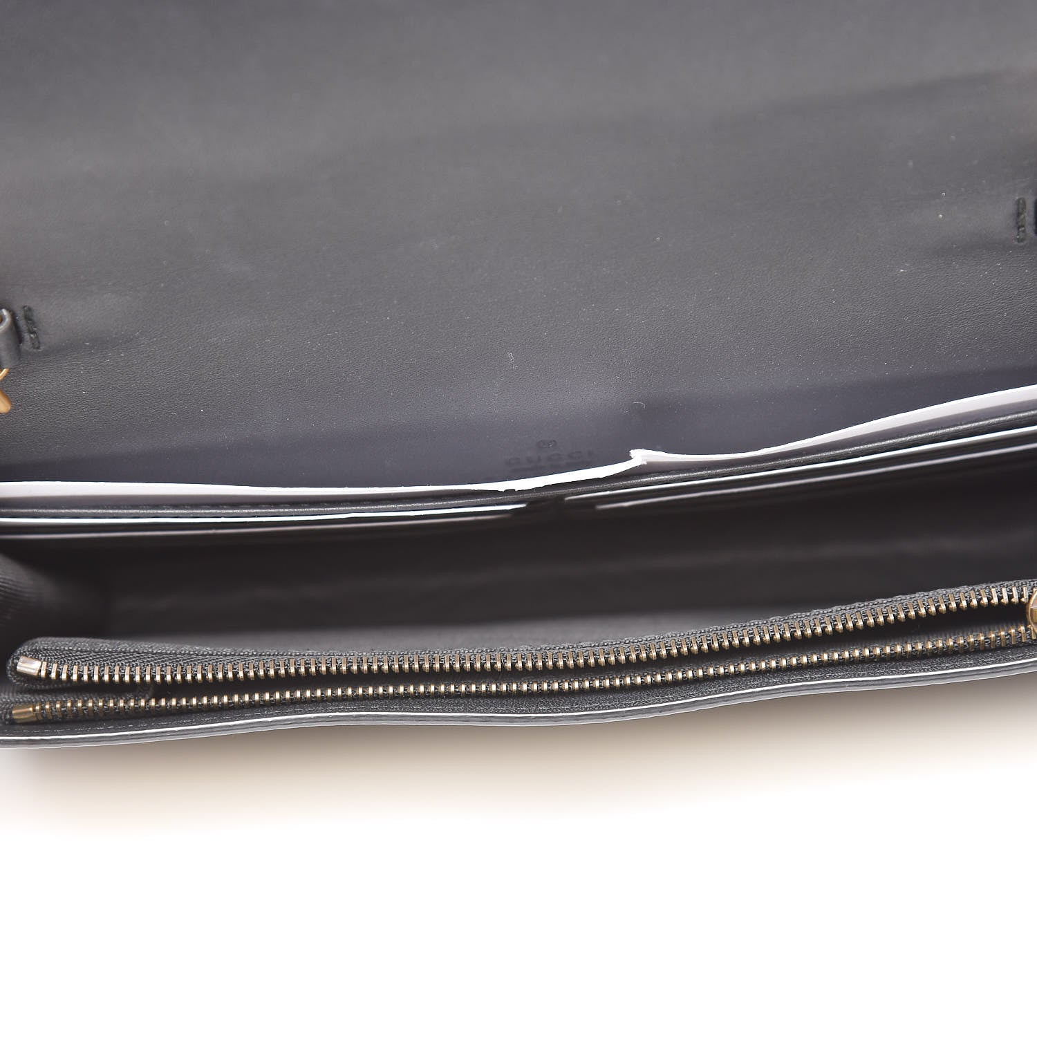 Gucci Calfskin Queen Margaret Chain Wallet Mystic White Black 5 of 8