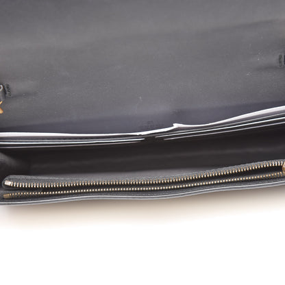 Gucci Calfskin Queen Margaret Chain Wallet Mystic White Black 5 of 8