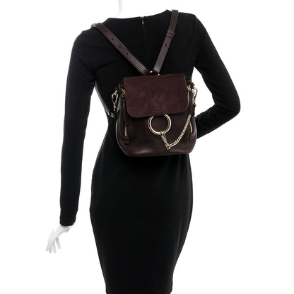 Chloe Suede Calfskin Small Faye Backpack Carbon Brown 2 of 7