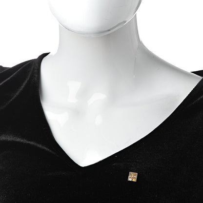 Louis Vuitton 10K Yellow Gold Diamond Yellow Sapphire Employee Pin 3 of 9