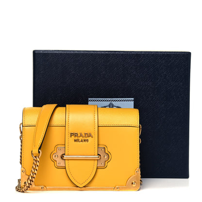 Prada Saffiano City Calf Cahier Bag Soleil 9 of 9