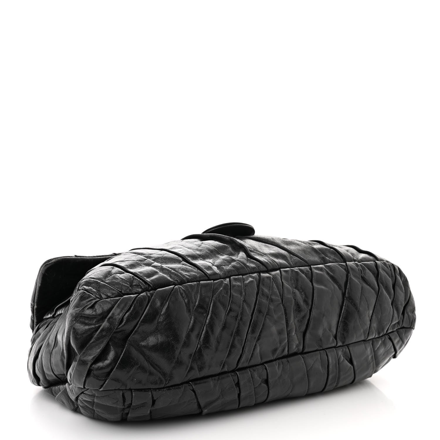 Chanel Glazed Calfskin Twisted Maxi Flap Black 4 of 11