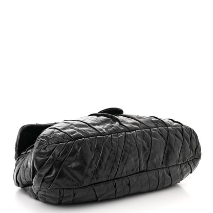 Chanel Glazed Calfskin Twisted Maxi Flap Black 4 of 11