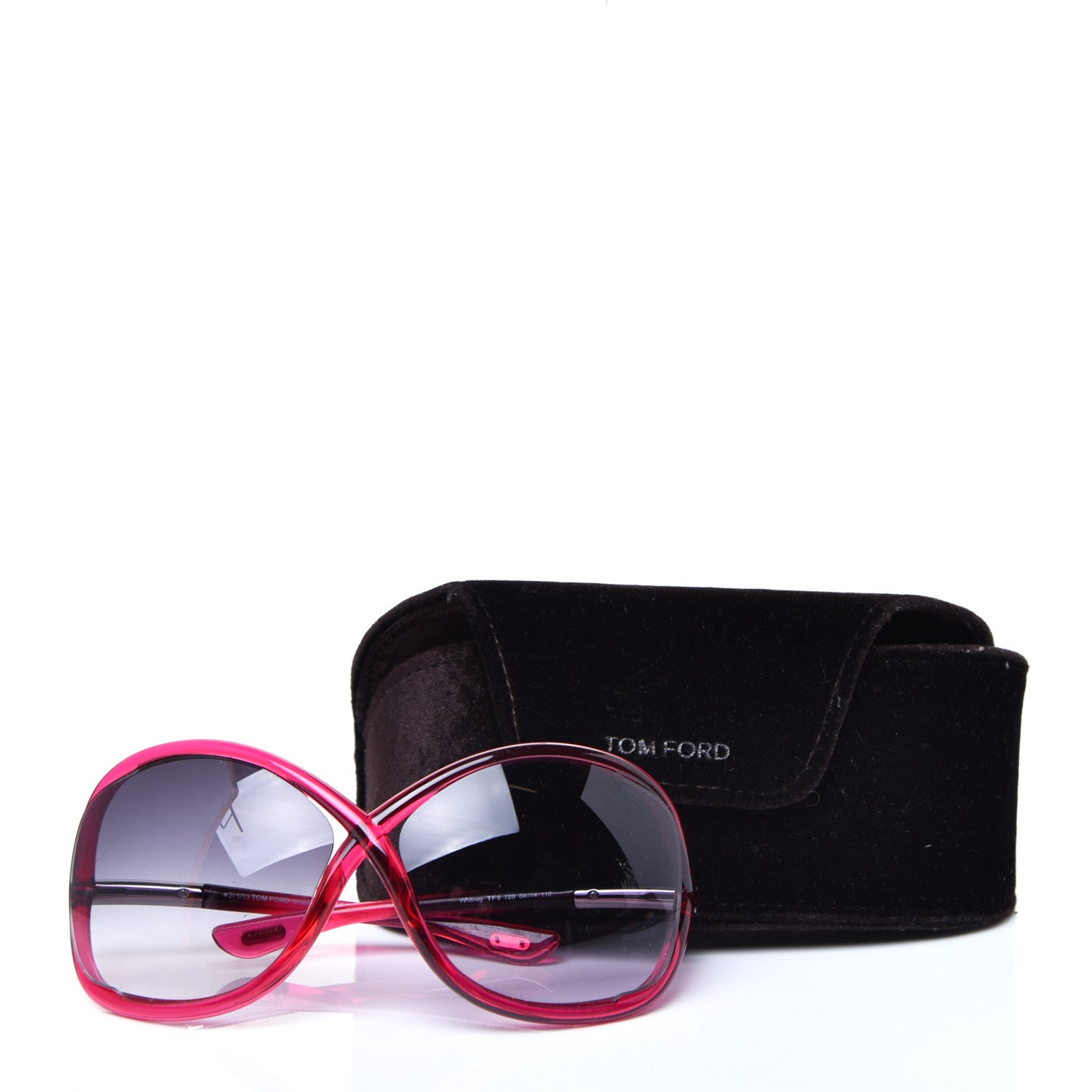 Tom Ford Acetate Whitney Crossover Sunglasses TF9 Pink 9 of 9