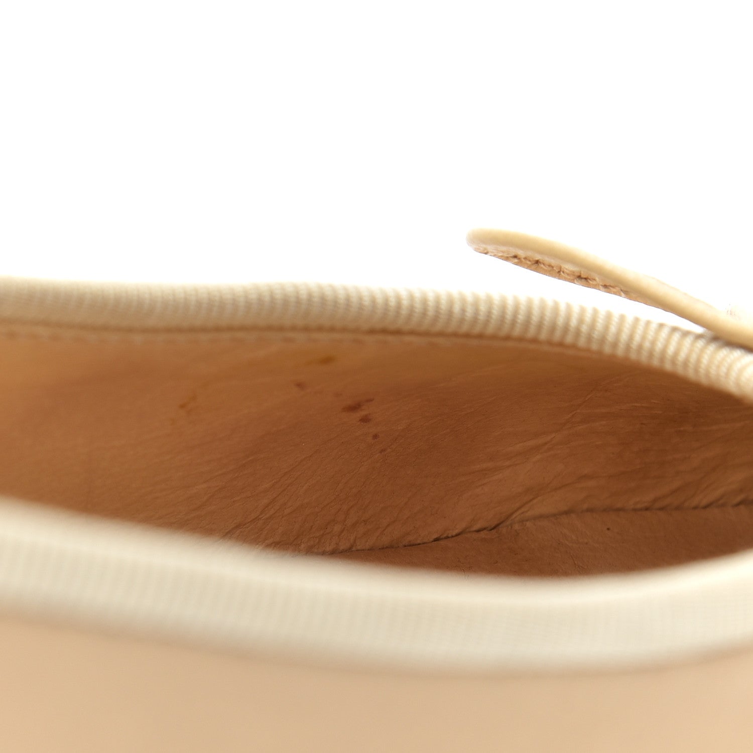 Chanel Lambskin Cap Toe CC Ballerina Flats 36.5 Beige Black 21 of 21