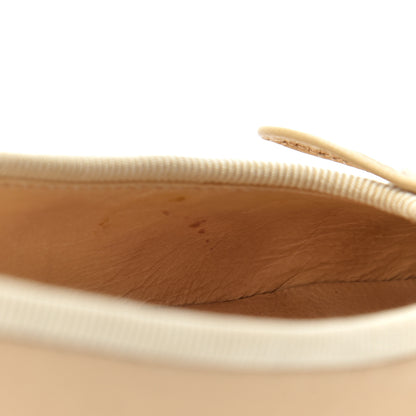 Chanel Lambskin Cap Toe CC Ballerina Flats 36.5 Beige Black 21 of 21