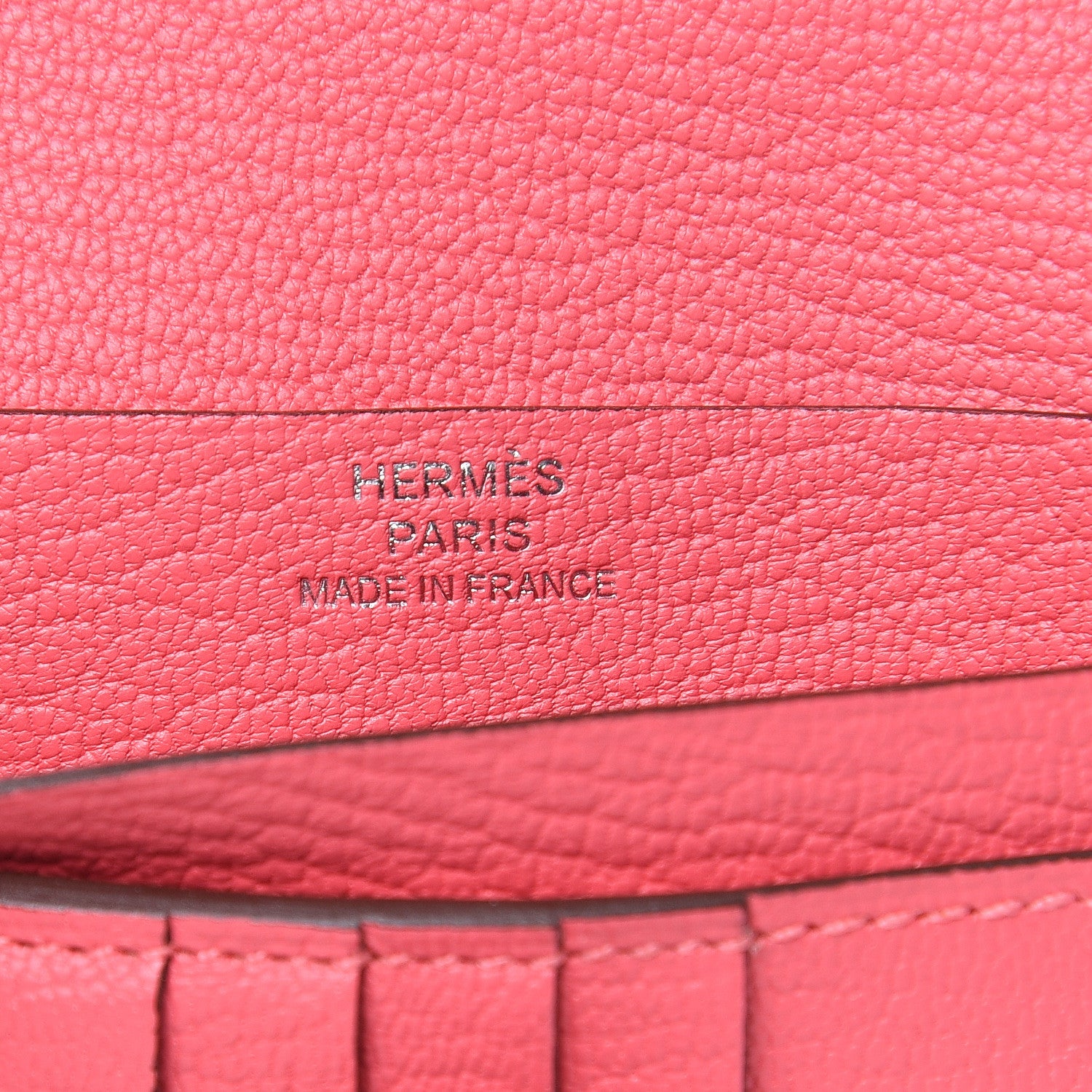 Hermes Chevre Mysore Bearn Compact Wallet Rose Lipstick 6 of 11