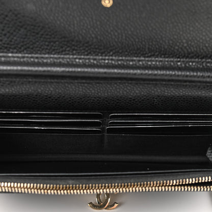 Chanel Caviar Quilted Golden Class Wallet On Chain WOC Black 5 of 14