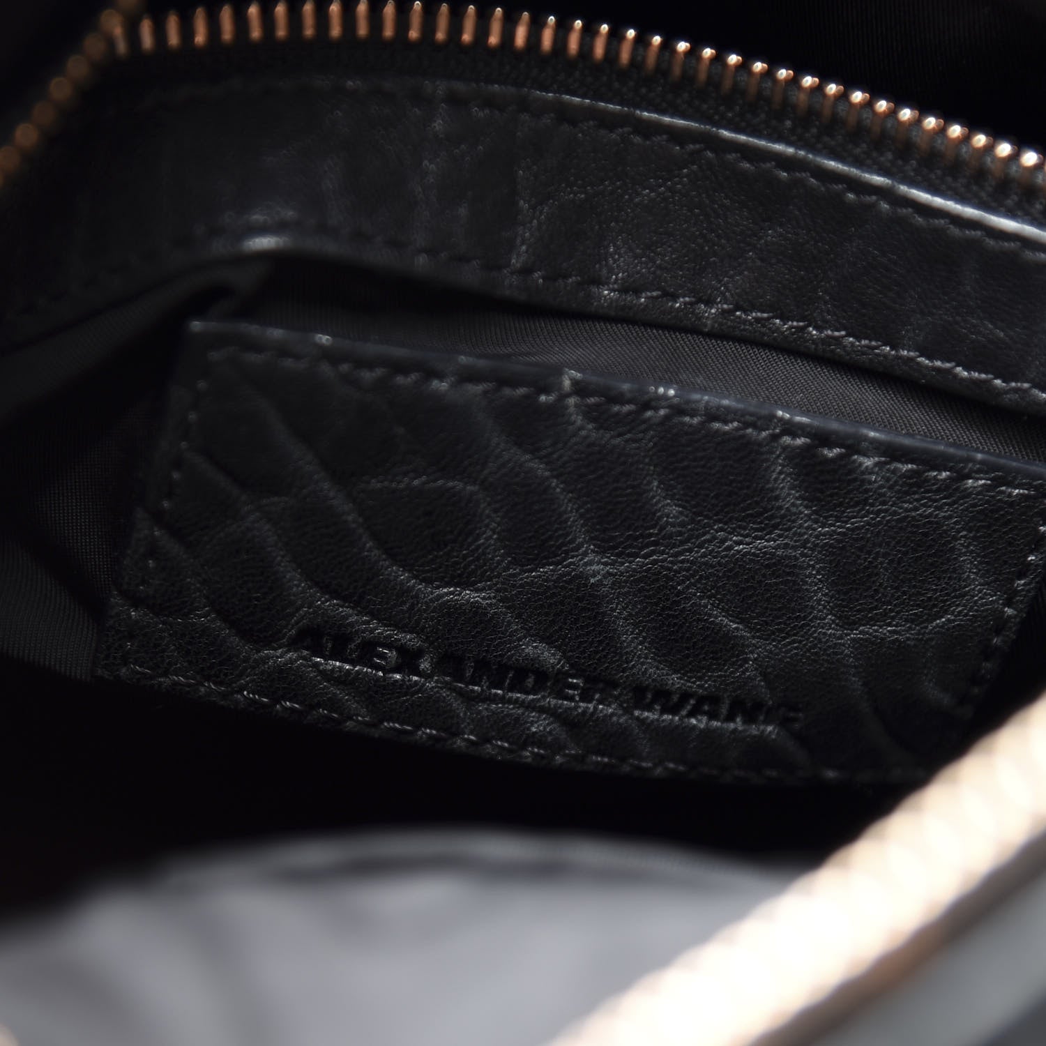 Alexander Wang Pebbled Lambskin Rocco Black Rose Gold Hardware 5 of 10