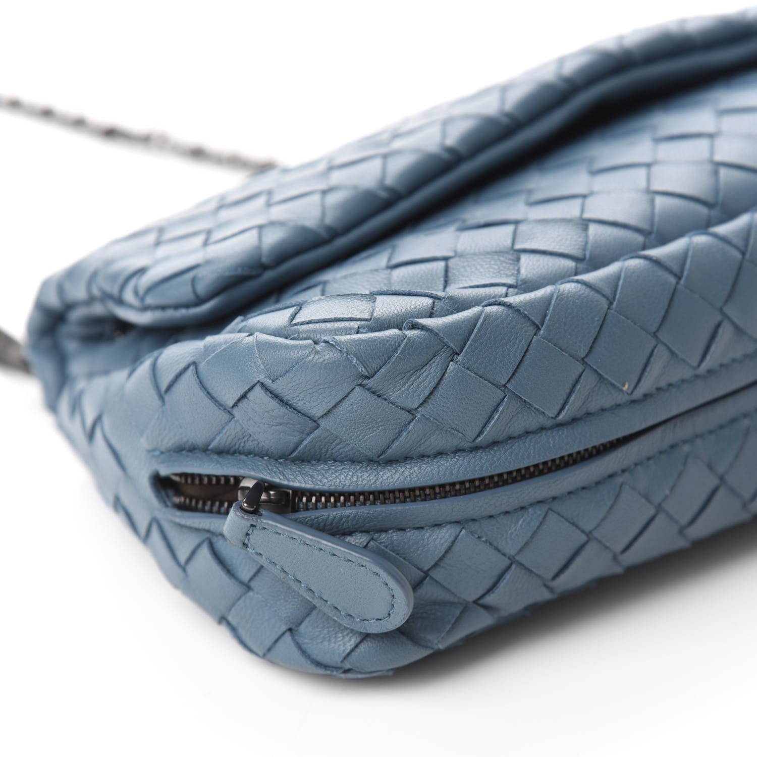 Bottega Veneta Nappa Intrecciato Mini Chain Messenger Oceano 6 of 9