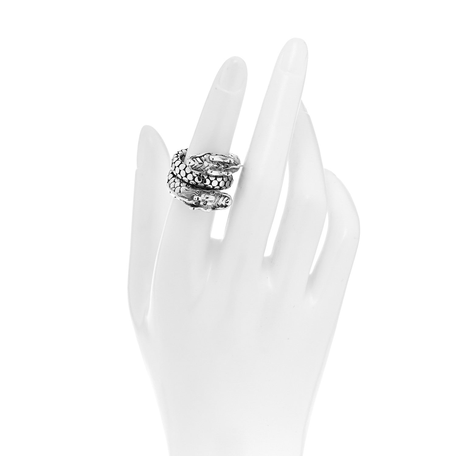 John Hardy Sterling Silver Legends Naga Dragon Coil Ring 53 6.25 2 of 5