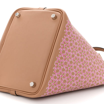 Hermes Swift Lucky Daisy Picotin Lock 18 PM Chai Rose White 10 of 10