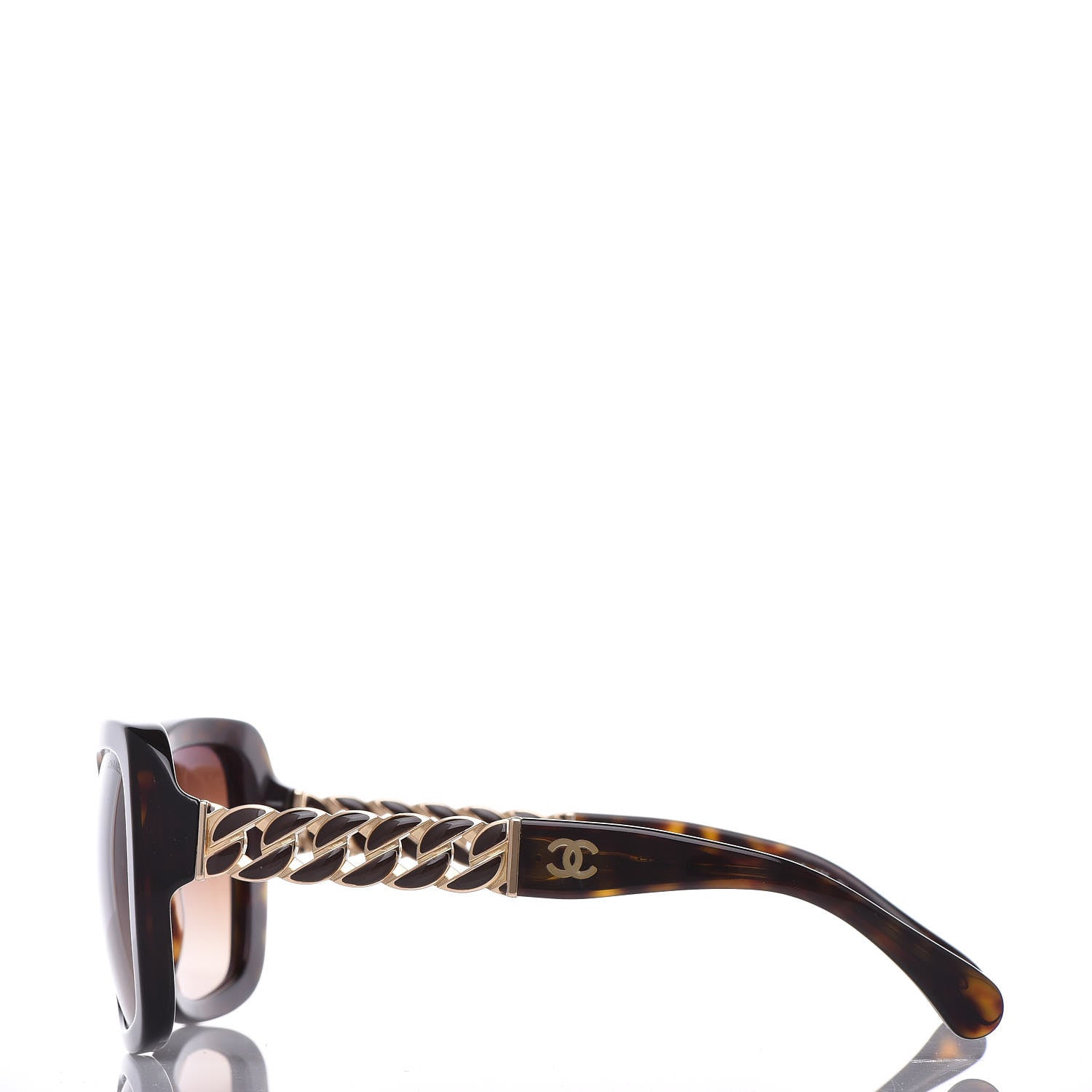 Chanel Acetate Metal Chain Square Sunglasses 5305 Brown 3 of 7