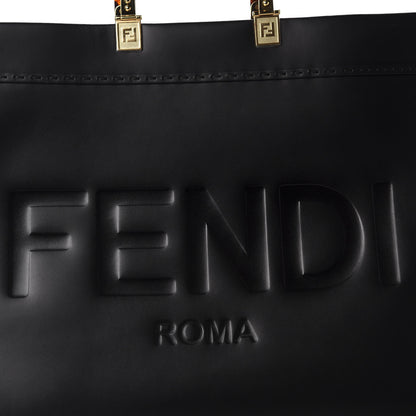 Fendi Vitello King Plexiglass Large Fendi Sunshine Shopper Tote Black 9 of 9